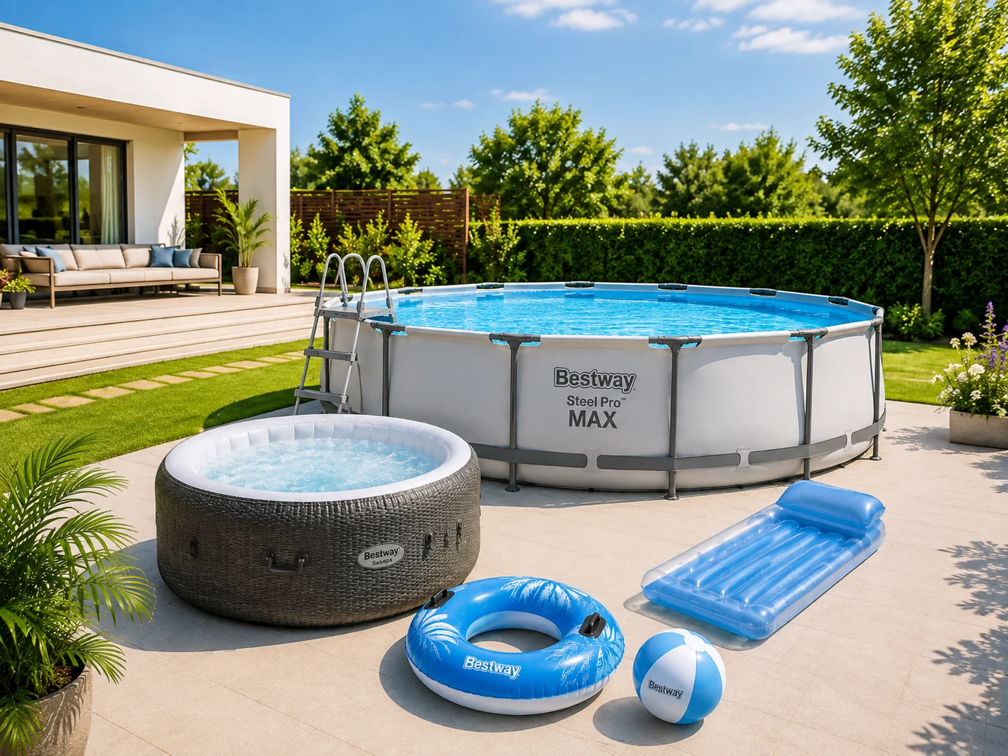 Productos Bestway para piscina y ocio acuático distribuidos por MARBUENO